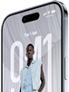 iPhone Air, front exterior, side exterior, showcasing all screen display with Lock Screen